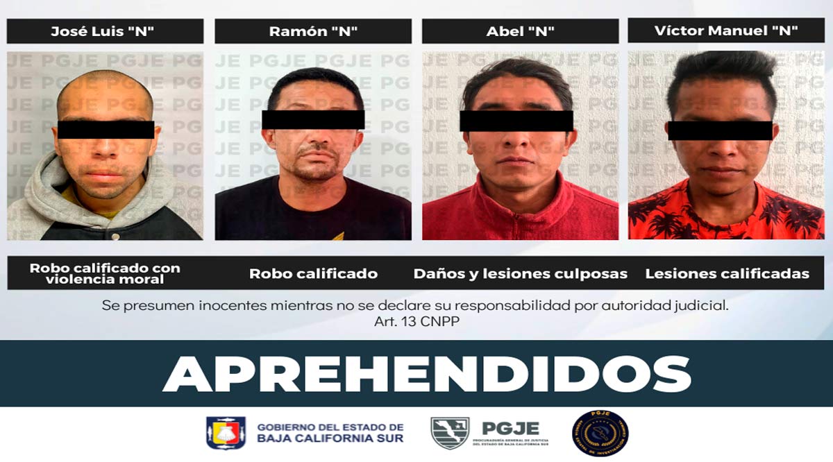 Aprehenden A Por La Comisi N De Diversos Delitos En La Paz Y Los Cabos