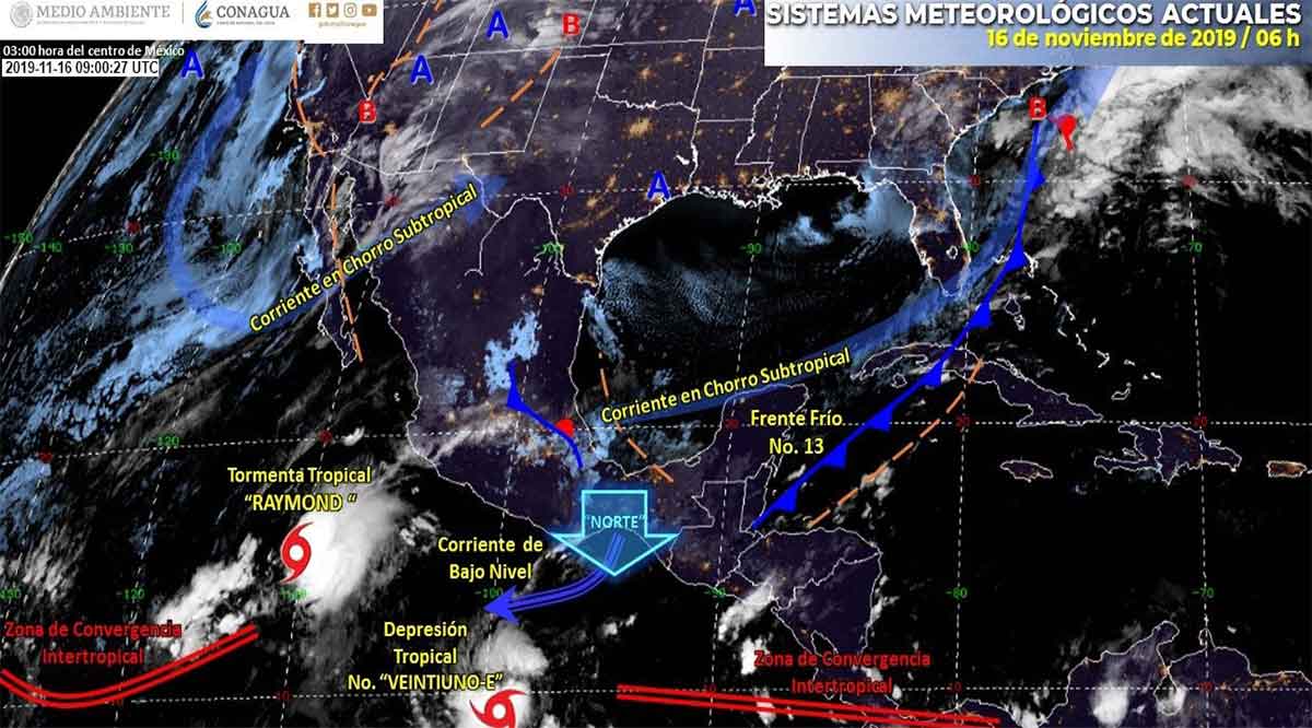 Se pronostican en las próximas horas lluvias en BCS