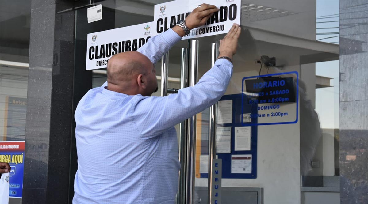 Clausuran 10 sucursales de Casa de Empeño en La Paz por vender artículos robados