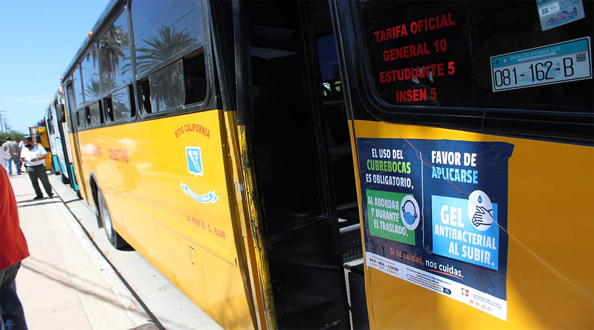 Instalan kit sanitario y señalética en transporte urbano, suburbano y colectivo