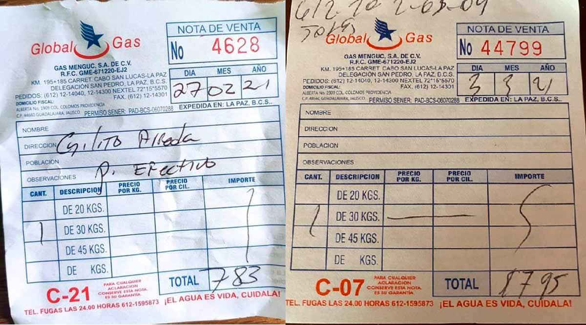 Cilindro de gas en BCS ronda los 800 pesos; hay molestia ciudadana