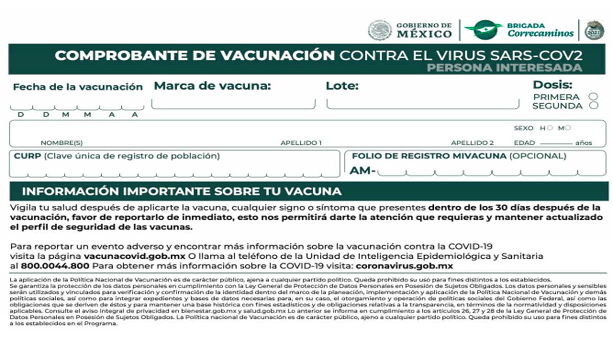 Sin definirse expedición de carnet de vacuna contra el Covid-19