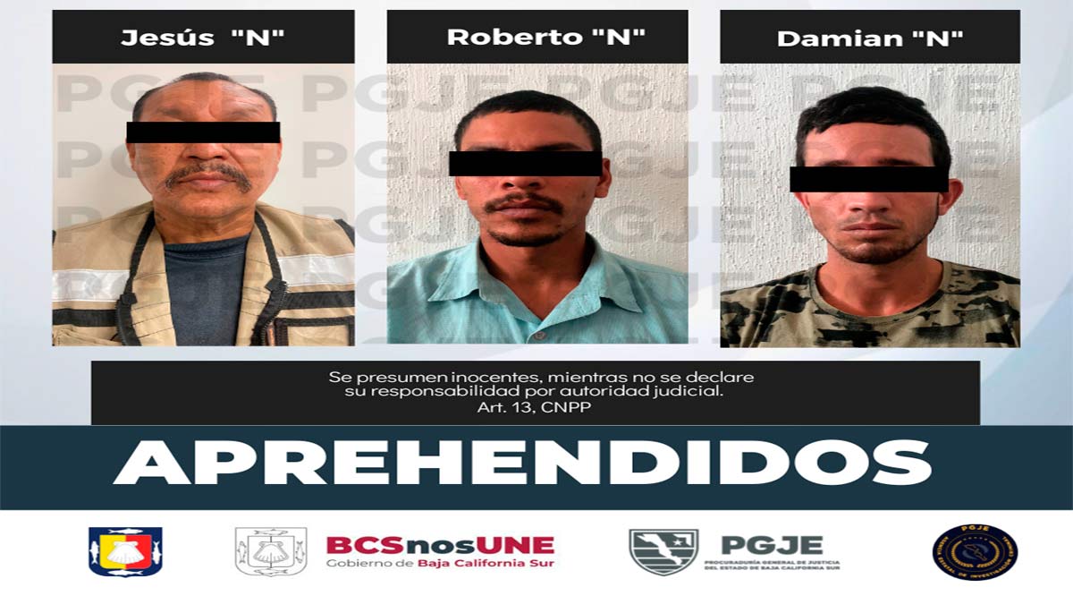 Aprehenden a tres sujetos en Los Cabos