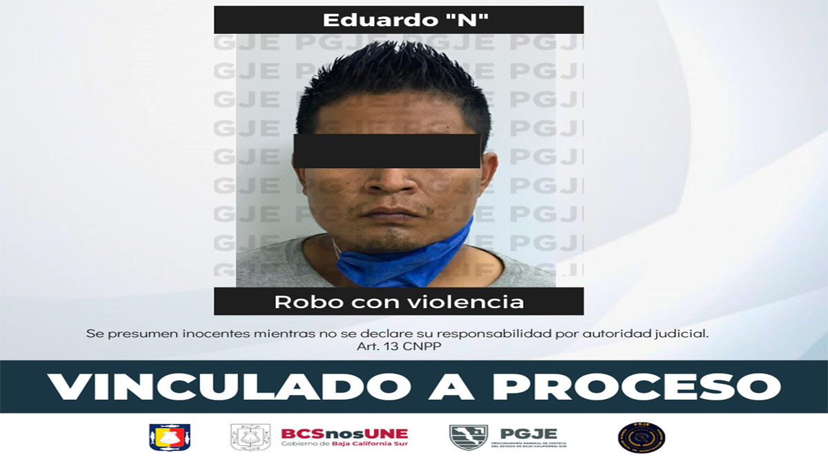 Tras las rejas sujeto responsable de robo con violencia a un negocio en Los Cabos