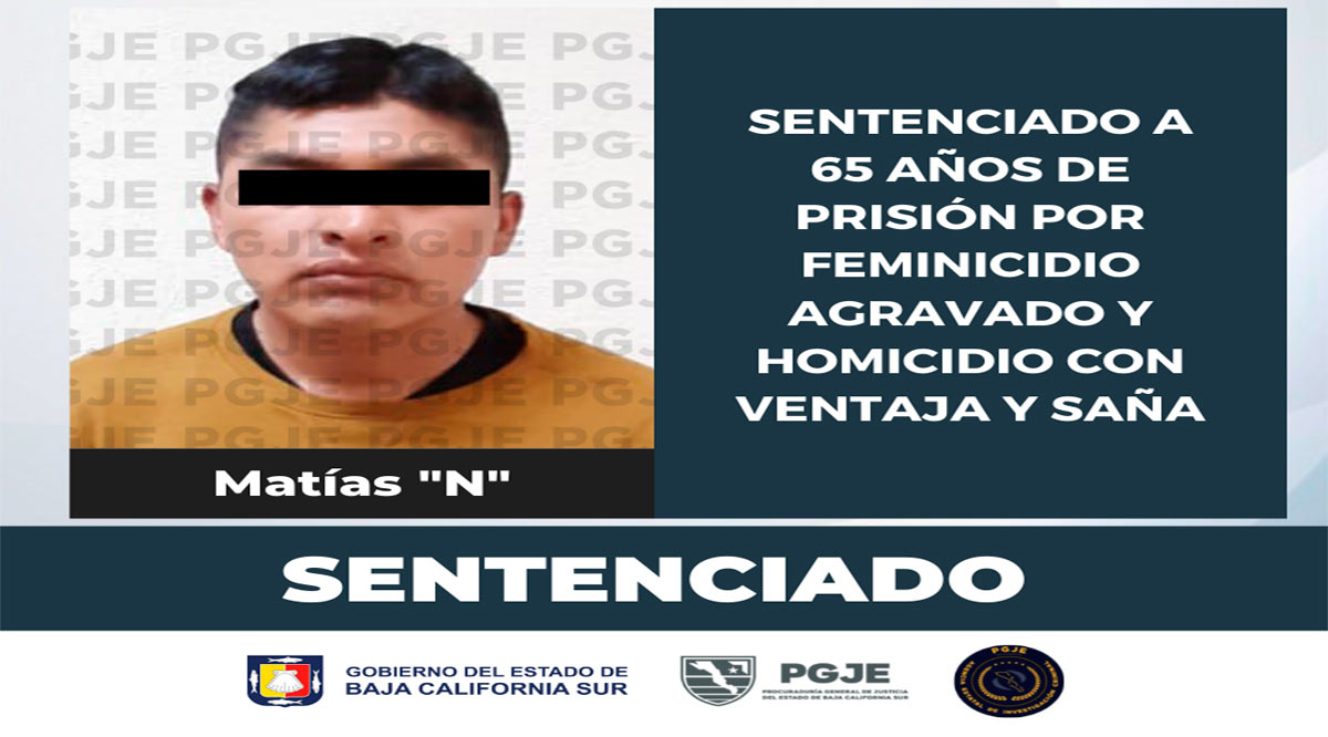 Sentenciado A 65 Años De Prisión A Sujeto Por Feminicidio Calificado Y