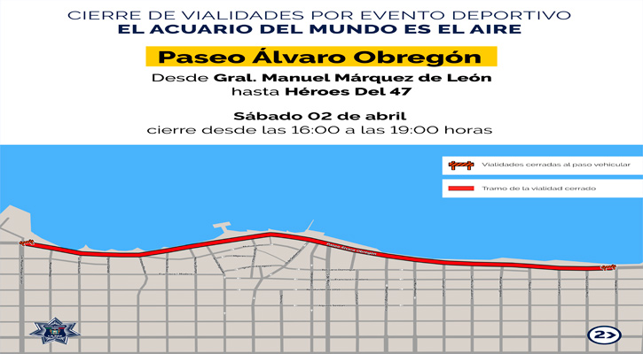 Cerrarán malecón de La Paz por la carrera 5K “El acuario del mundo es el aire”