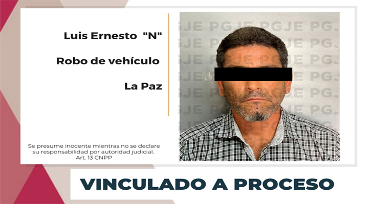 Vinculado a proceso por robo de una motocicleta en La Paz