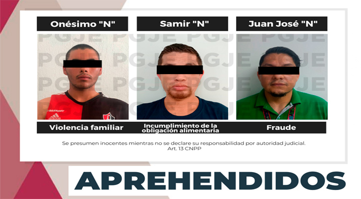 Aprehenden a 2 sujetos por delitos contra la familia y a uno por fraude