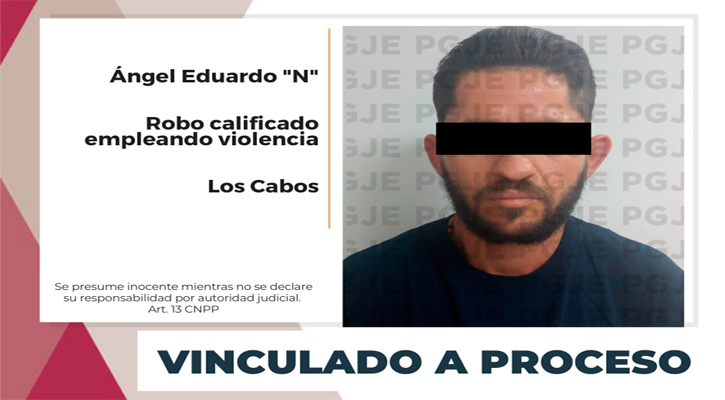 Prisión preventiva a imputado por robo con violencia en Los Cabos