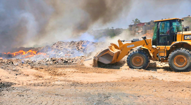 Alrededor de 5 horas tardaron en apagar el incendio en recicladora de CSL