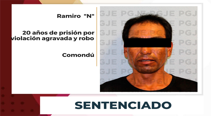 Condenan a 20 años de prisión a sujeto culpable de violación agravada y robo en Insurgentes