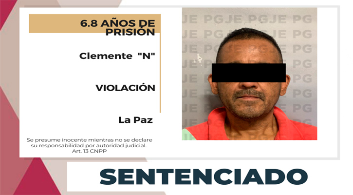 Sentencian a violador 6 años 8 meses de prisión en La Paz