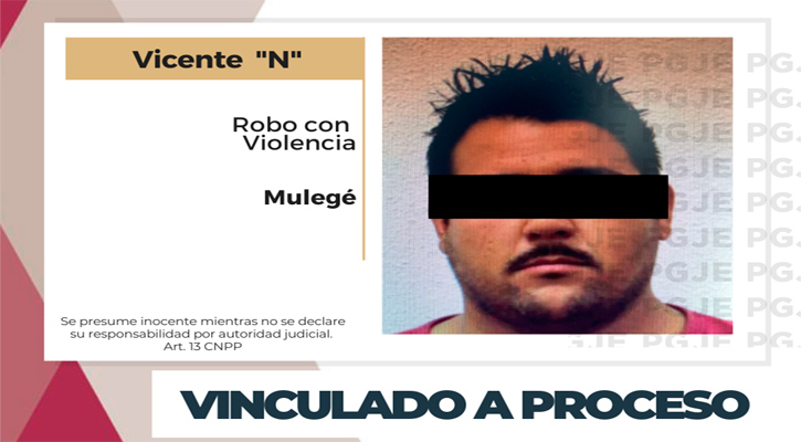 Vinculan a proceso a sujeto por robo empleando violencia en Santa Rosalía