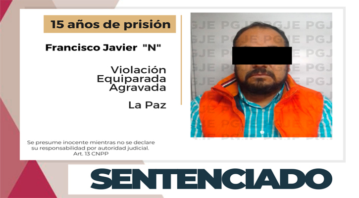 Sentenciado a 15 años de prisión por violación en La Paz