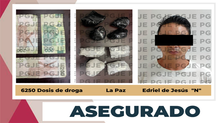 Aseguraron al “Edy” 6,250 dosis de cristal en La Paz