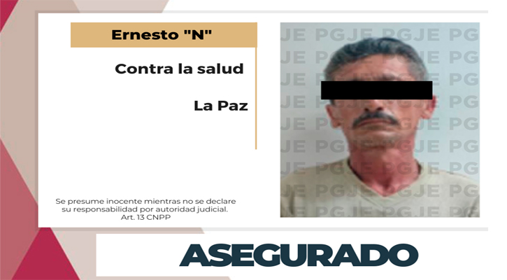 Aseguran a “El Nene” con 50 mil dosis de metanfetamina en La Paz