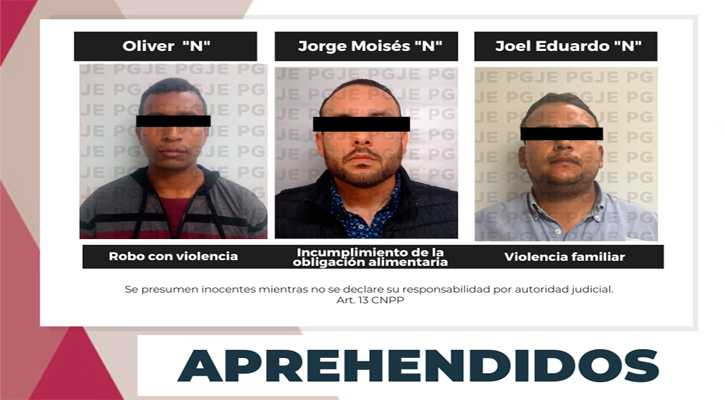 Aprehenden a 3 sujetos por la comisión de diversos delitos en La Paz y Los Cabos