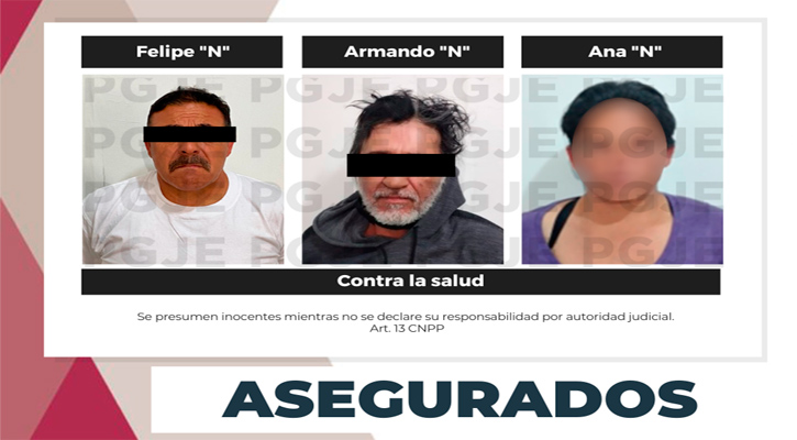 Aseguran a 3 personas en posesión de 700 dosis de metanfetamina en Santa Rosalía