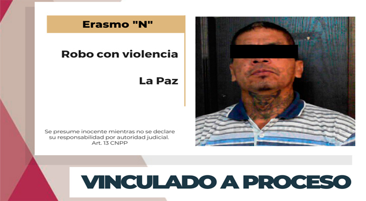 Vinculan a proceso a sujeto por robo a una gasolinera en La Paz