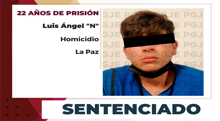 Sentencian a 22 años de prisión a sujeto por homicidio en La Paz