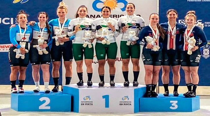 Ganó México la medalla de oro en prueba de velocidad por equipos en el Panamericano de Pista