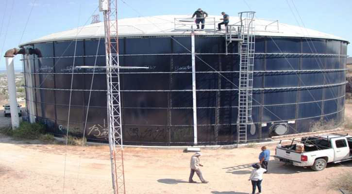 Repararon el tanque San Ramón; se restablecerá el suministro de agua a colonias del sur de La Paz