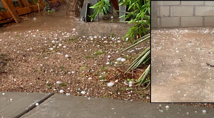 Cayó granizo al sur de La Paz