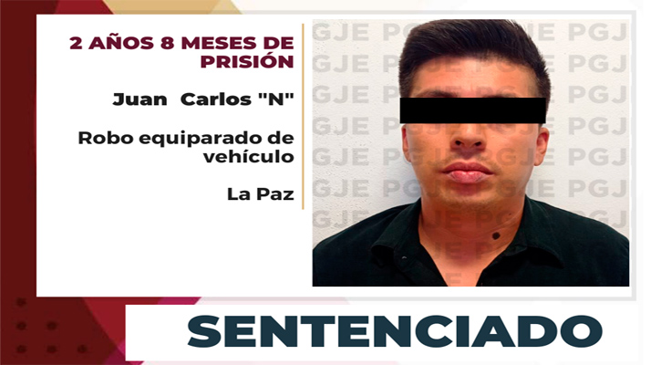 Sentenciado a más de 2 años de prisión por robo de vehículo en Los Cabos