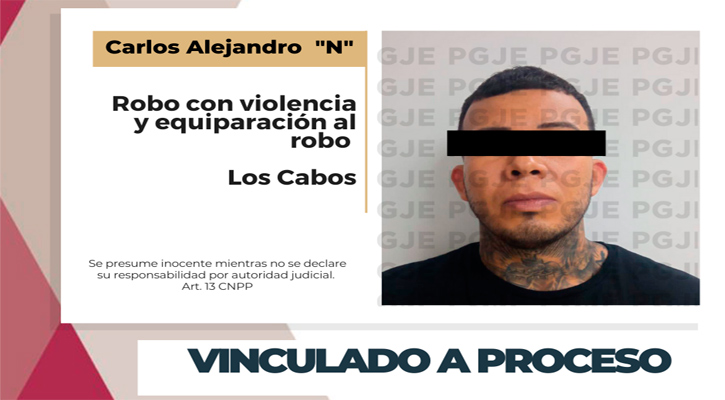 Prisión preventiva y vinculación a proceso a imputado de robo con violencia en cafetería de CSL