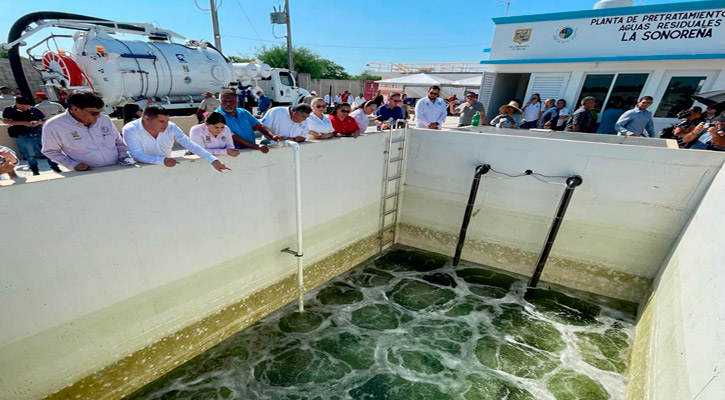 Inauguran obra para pretratamiento en la planta de aguas residuales La Sonoreña en SJC