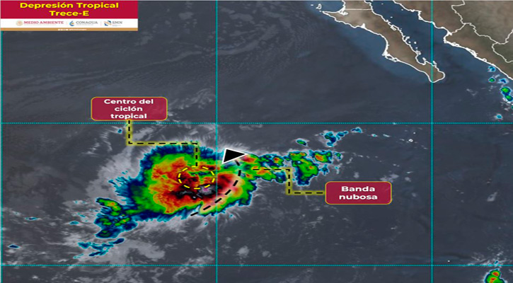 Se Formó La Depresión Tropical 13-E; No Representa Peligro Para El ...