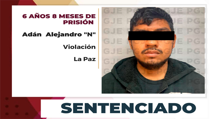 Sentenciado a más de 6 años de prisión a responsable de violación