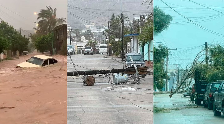 Árboles, postes, anuncios caídos, corridas de arroyos y hasta intento de saqueo debido a “Norma”