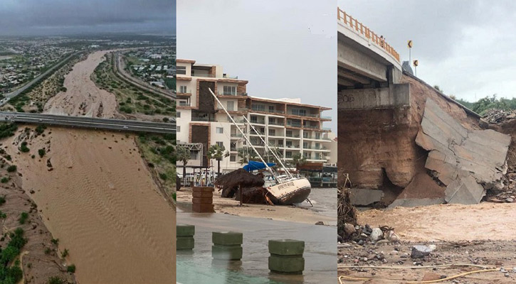 Lluvias de más de 450 mm y serios daños causó “Norma” en La Paz y Los Cabos