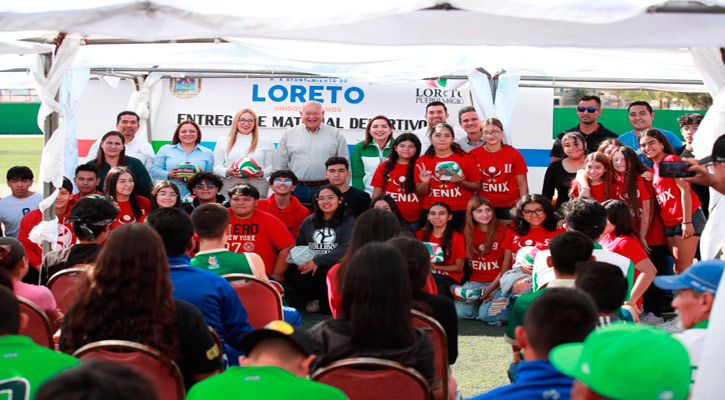 Entregó el Gobernador material para la práctica de 7 disciplinas en Loreto