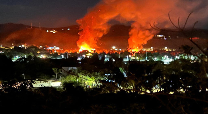 No se registraron daños a personas ni afectaciones a viviendas en el incendio forestal de Todos Santos