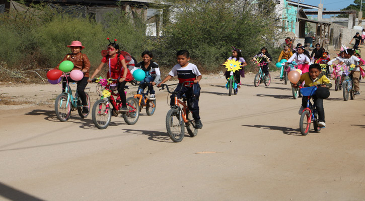 Realizaron el quinto paseo ciclista en el Ejido Melitón Albáñez