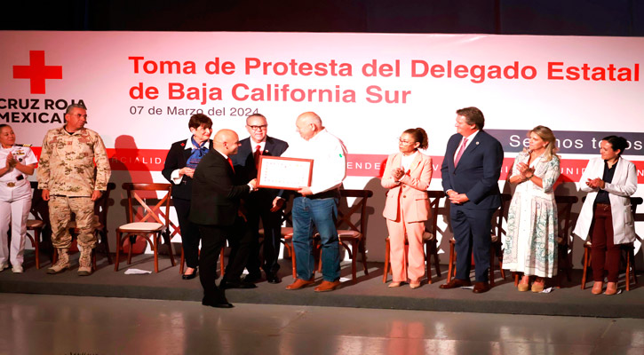 Tomó protesta Daniel Santa Cruz como Delegado de la Cruz Roja en BCS