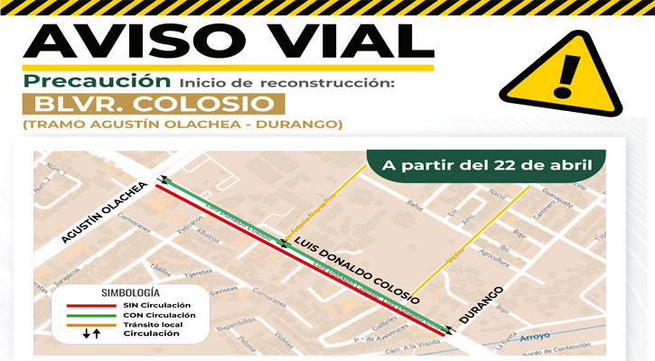 Arrancan el 22 de abril reconstrucciones en 3 bulevares de La Paz; habrá cierre de carriles