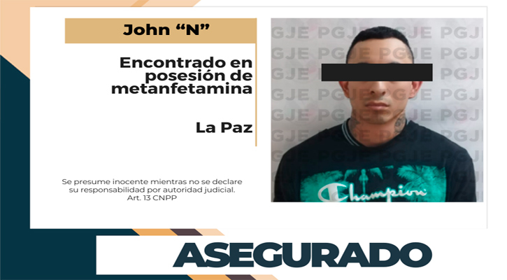 Aseguran a sujeto con 375 dosis de droga en La Paz