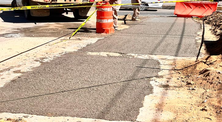 Han rehabilitado más de 1,350 baches de calles que se ven afectadas tras reparación de fugas en Los Cabos