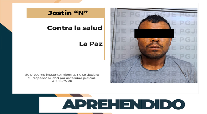 Aprehenden a sujeto por posesión de metanfetamina en La Paz