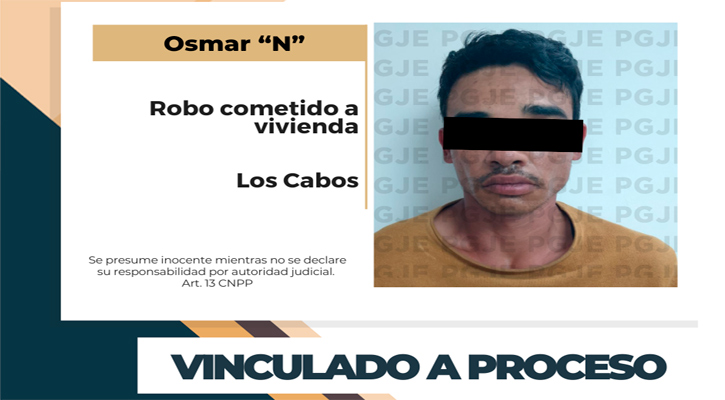 Vinculado a proceso por robo a casa habitación en CSL