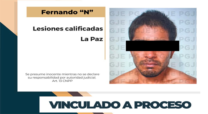 Vinculado a proceso y prisión preventiva por lesiones en La Paz