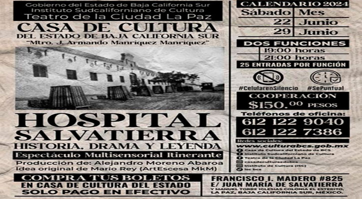 Presentarán espectáculo itinerante “Hospital Salvatierra, Historia, Drama y Leyenda” en La Paz