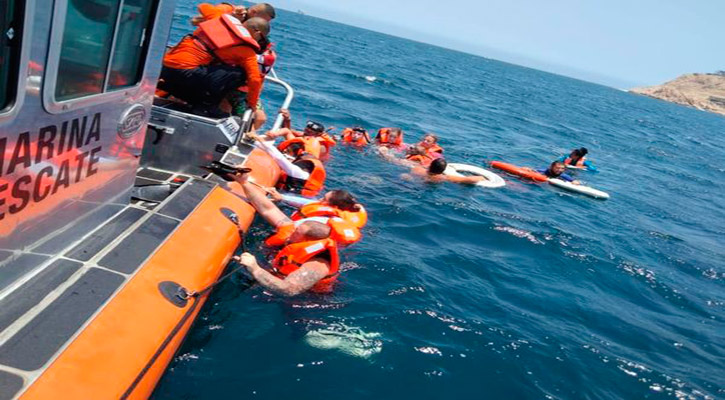 Rescataron a 36 personas en las inmediaciones de la playa El Chileno en CSL