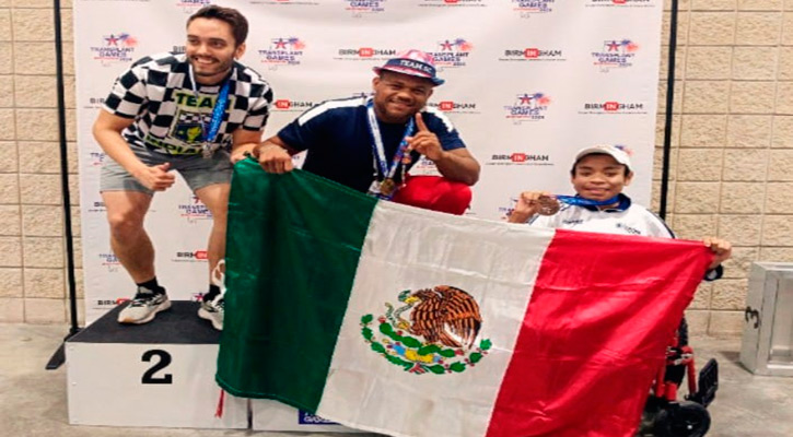 Gana estudiante de la UABCS medalla de bronce en Juegos Internacionales para Personas con Trasplantes