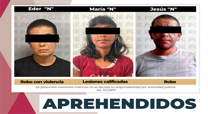 Aprehendidos por la comisión de diversos delitos en Guerrero Negro, La Paz y SJC