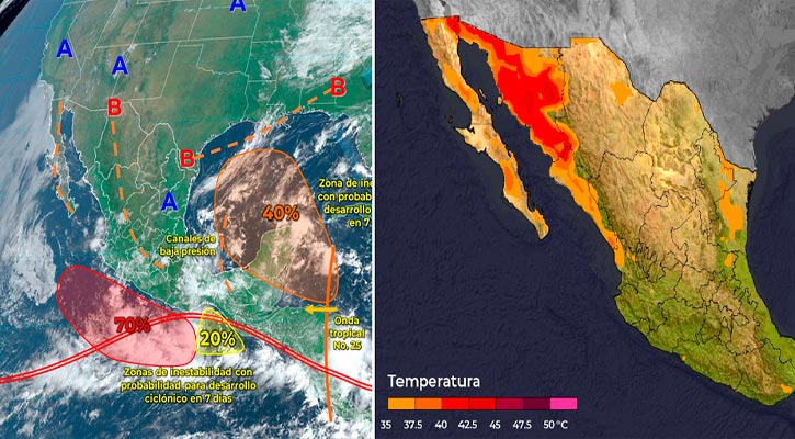 Inicia octubre con altas temperaturas; se vigila en el Pacífico inestabilidad atmosférica