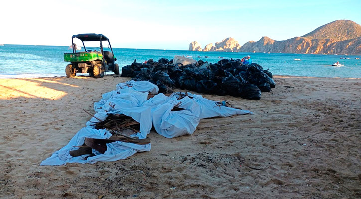 Retiran 70 toneladas de desechos de playas y bahía de CSL